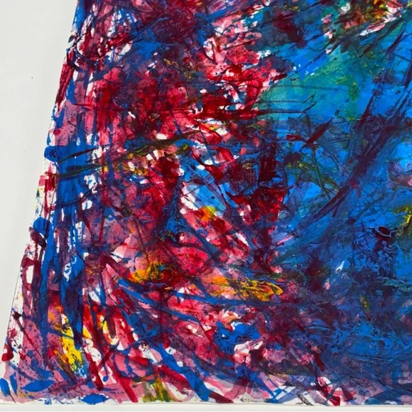 Abstract Blue and Red Art
